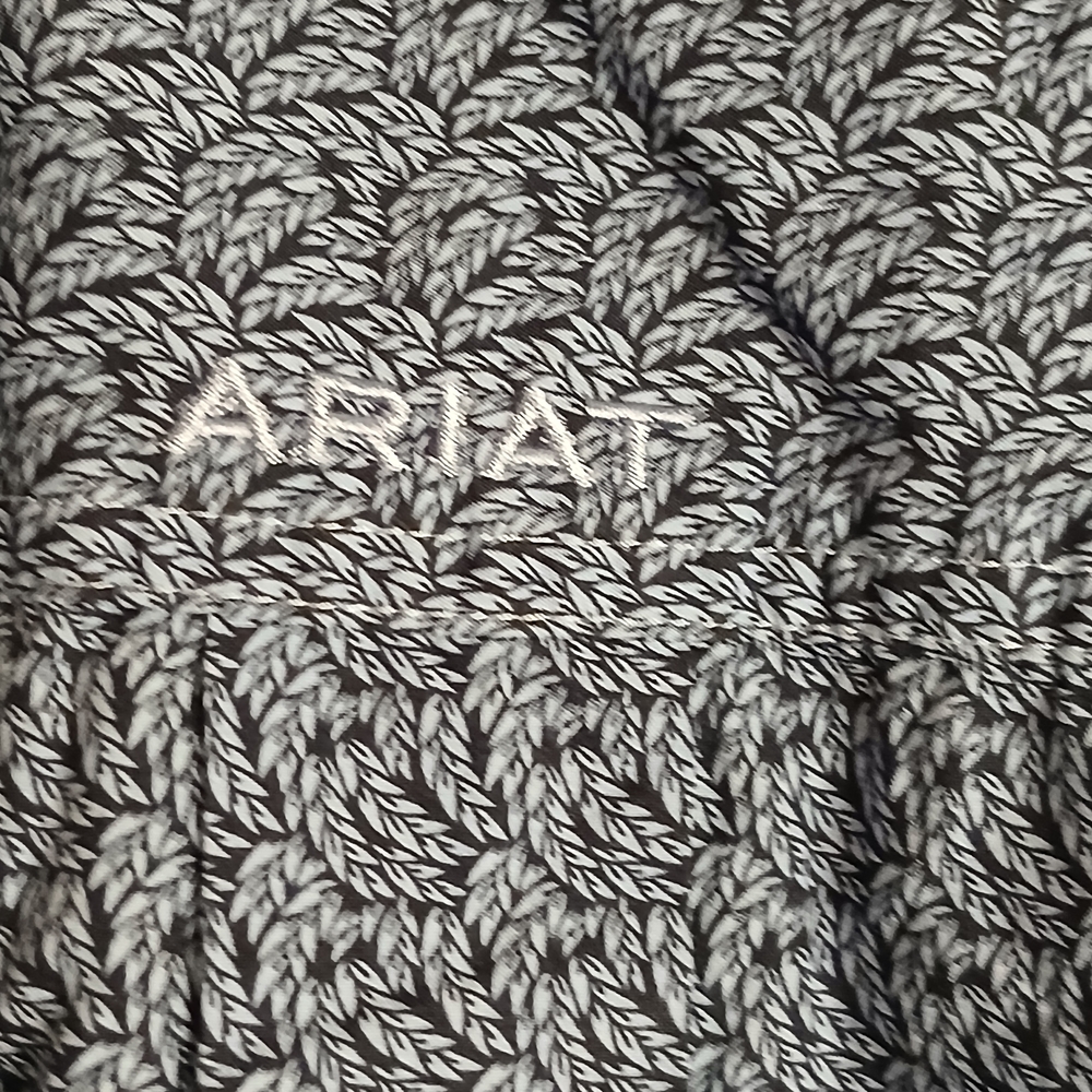 Ariat Blue Patterned Casual Button Down Shirt 2xl… - image 8